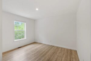 Bedroom interior inside a manufactured home sold by Northern Mobile Homes, a manufactured home dealer in Lyndeborough New Hampshire