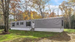 New single-wide manufactured home sold by Northern Mobile Homes, a manufactured home dealer serving New Hampshire and Maine